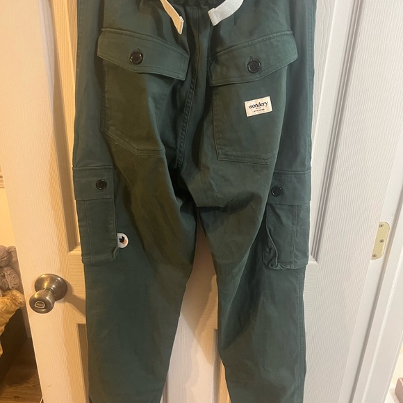 Wondery Forest Green Cargo Pants with Belt - Picture 3 of 3
